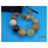 New vtg AKR Sterling 7.5" RoundStone Bracelet