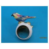 KJSsigned Bird on Nest sz6 Statement Ring White