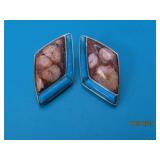 JAY KING StoneInlay Sterling 1.5" Earrings 14.5g