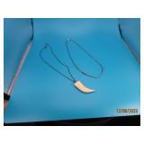 (2) LiquidType Sterling Necklaces