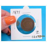 1871 US 2cent Piece Coin