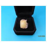 JAY KING Butterscotch Amber Sterling z5.75 Ring 8g