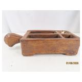 Antique Wooden Primitive Butter Mold 11" Unique