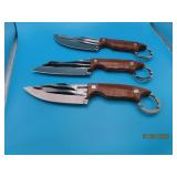 3pc roundend 8" Knives