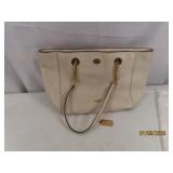 COACH Cream 15" Handbag w/ sleeve VG+