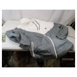 NIKE MensXXL White/Gray ZipUp Hoodie Windbreaker