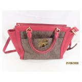 MICHAEL KORS DarkRed Patterned 11" Handbag VG+