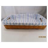 LONGABERGER large 20"x13" lined Serving Basket