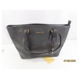 Black MICHAEL KORS 12" firm Handbag EXC w/ book