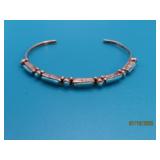 Pawn Sterling thin Turq 2.25" Bracelet 5g