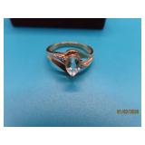 10kt Gold sz7 Blue Topaz Beautiful Ring 1.85g
