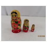 Russian 4" Wooden Nesting Doll SET