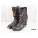 mens 8.5d HARLEY Genuine Embossed Boots