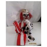 30" Creepy Clown hanging Lifelike Decor Scary