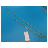 new gold toned Sterling 19" Rope 1/16" Necklace 6g