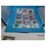 (9) sheet autographed Football vintage Cards OLSEN