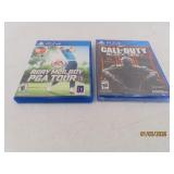 (2) PlayStation PS4 Video Games Black Ops & Golf