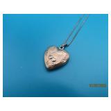 Sterling 19" Necklace w/ MOM Heart Locket 5g