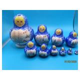 Russian 4" Handpainted Crafted Nesting Doll SET