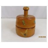 Antique 4.5" Wooden ButteryType Press (decals)