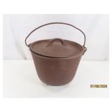 Rare Antique DIXIE FOUNDRY Lidded 10" Dutch Oven $