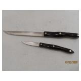 (2) CUTCO BrownHandled Kitchen Knives 1729 1720 KQ