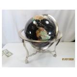 Beautiful RegularSize GEMSTONE 12" GLOBE Slvr Base