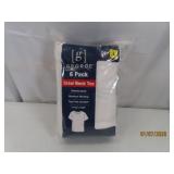New GEORGE Mens LG 6pack White Under T-Shirts