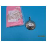 Pawn Sterling sgd 3/4" Pendant + New 16" Necklace