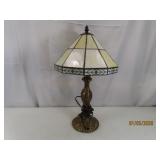 Stained Glass Accent 20" Table Lamp 10"shade as is