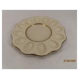 vtg LENOX Deviled Egg 10" GoldWeddingBand Plate