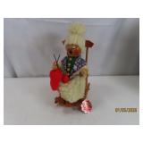 vtg German STEINBACH Sewing Grandma Insense Figure