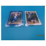 (2) autographed RYNESANDBERG Cubs Baseball Cards
