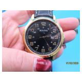 Mens BULOVA 1.75" GoldToned Wrist Watch