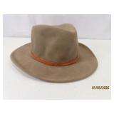 vtg LITE FELT 100% Wool sz7 3/8 SafariType Hat