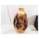 CO Crafted 18" HandTurned Burl Wood Vase $300 CC