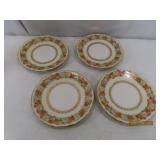 Set (4) LIMOGES antique Dessert 8" Plates POUYAT