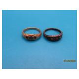 (2) Tiny Sterling~RGP Toe~Pinky~Baby Rings