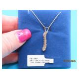 10kt Gold .50ctw Diamond Pendant 17" Necklace 1.3g