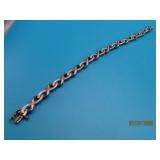 Sterling 7.5" Bling fig8link Bracelet 13g