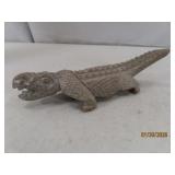Solid Stone Carved 8" Gator~Croc FullBody Figure