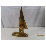 Solid Brass Nautical Windsurfer 9" Figurine