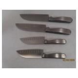 (4) GINSU Kitchen Knives 10"ish Larger