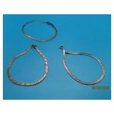 (3) Sterling 6.5" Standed Bracelets 1/8"wide 8g