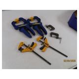 (6) New asst Tool Clamps IRWIN DeWalt 1"China