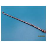 Sterling Bling CZ 7" Bracelet 11.5g 1/8"wide NICE