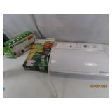 FOODSAVER white V2440 Food Sealer + Bags Setup