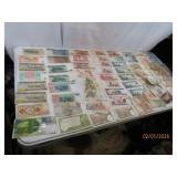 Large Estate LOT Vintage Foreign Currency Bills