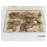 11" Organizer FULL Indian Arrowhead Pieces & Rocks