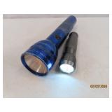 (2) Flashlights 5" LED Tactical + 10" Blue MAG